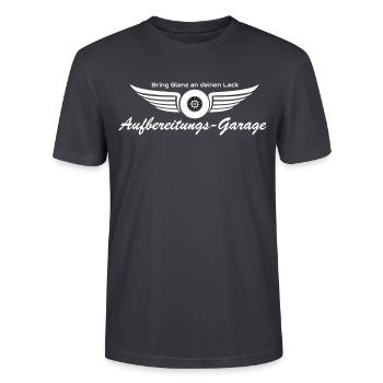 Aufbereitungs-Garage - Stanley/Stella Unisex Bio-T-Shirt CRAFTER - Dunkles Graublau - Vorne - Alina (178cm) & Michal (187cm)
