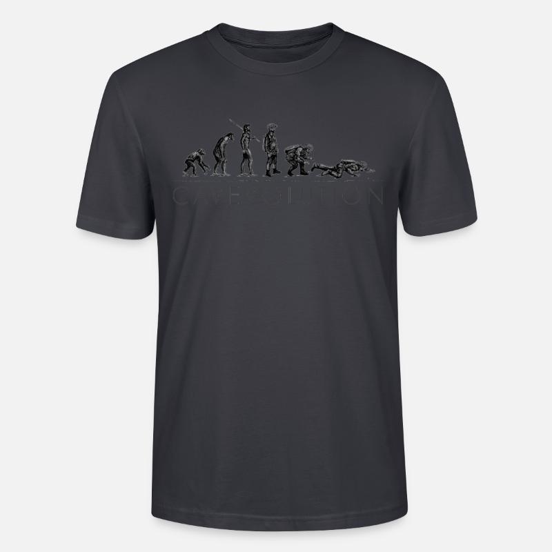 CAVEVOLUTION - Stanley/Stella Unisex Bio-T-Shirt CRAFTER - Dunkles Graublau