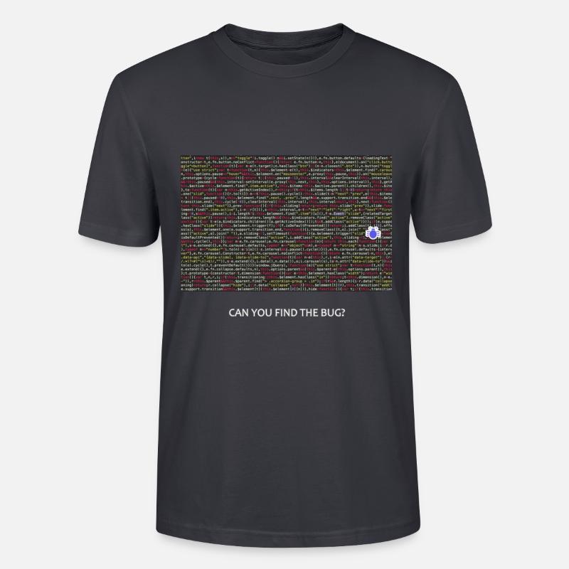 Programmierer, Coder, Bugs, Debugging - Stanley/Stella Unisex Bio-T-Shirt CRAFTER - Dunkles Graublau