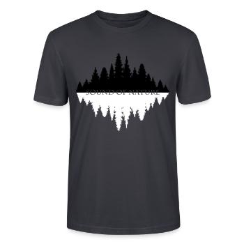 SON DE NATURE - T-shirt bio CRAFTER Stanley Stella Unisexe - bleu gris foncé - Devant - Alina (178cm) & Michal (187cm)