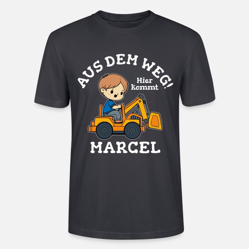 Marcel Vorname Bagger - Stanley/Stella Unisex Bio-T-Shirt CRAFTER - Dunkles Graublau