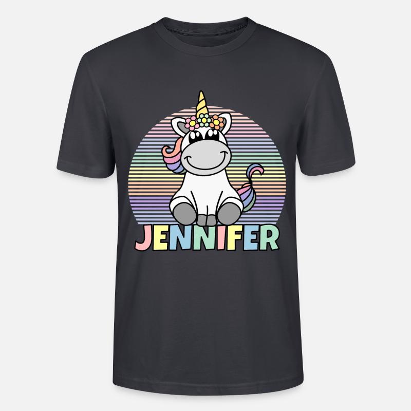 Jennifer Einhorn Name - Stanley/Stella Unisex Bio-T-Shirt CRAFTER - Dunkles Graublau