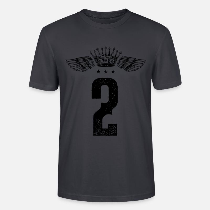 2 Couronne numérique - T-shirt bio CRAFTER Stanley Stella Unisexe - bleu gris foncé
