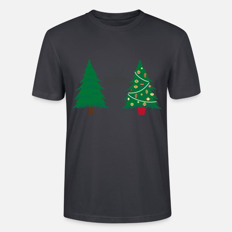 weihnachtsbaum schmücken - Stanley/Stella Unisex Bio-T-Shirt CRAFTER - Dunkles Graublau