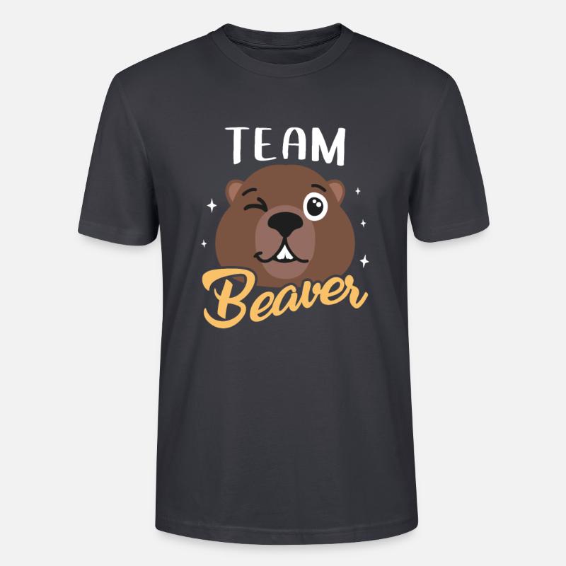 Waldarbeiter Otter Biber Geschenk - Stanley/Stella Unisex Bio-T-Shirt CRAFTER - Dunkles Graublau