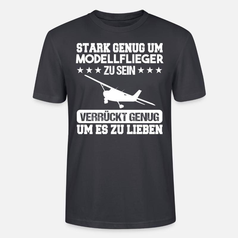 Pilot Modellflieger Modellflug - Stanley/Stella Unisex Bio-T-Shirt CRAFTER - Dunkles Graublau
