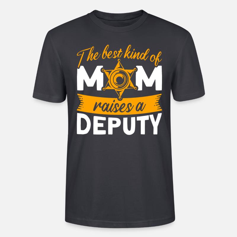 Mama Hilfssheriff Mama Mutter - Stanley/Stella Unisex Bio-T-Shirt CRAFTER - Dunkles Graublau