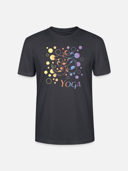 Om Namaste Yoga - Stanley/Stella Unisex Bio-T-Shirt CRAFTER - Dunkles Graublau