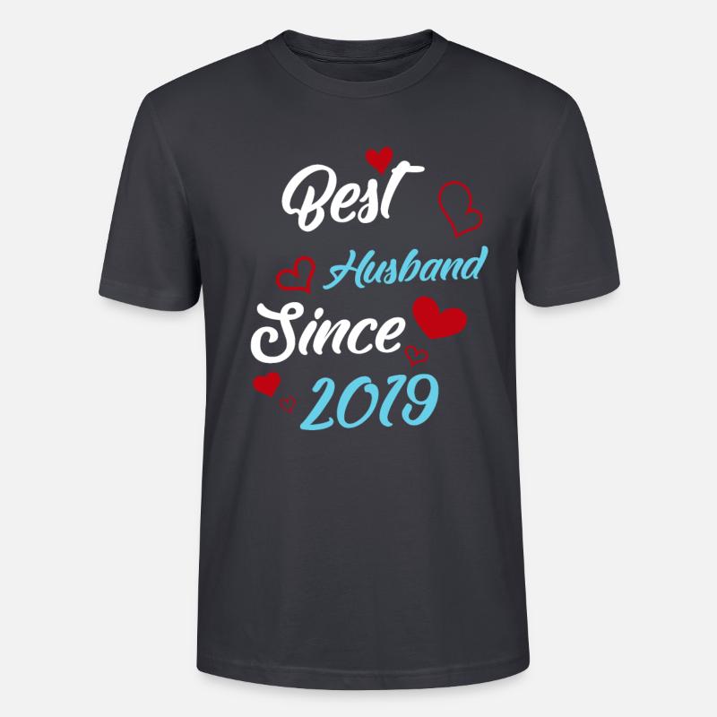 Bester Ehemann seit 2019 Hochzeit - Stanley/Stella Unisex Bio-T-Shirt CRAFTER - Dunkles Graublau