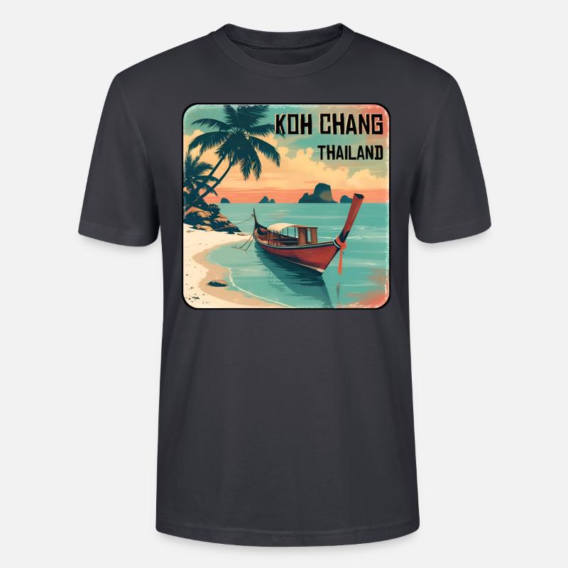 Koh Chang - T-shirt bio CRAFTER Stanley Stella Unisexe - bleu gris foncé