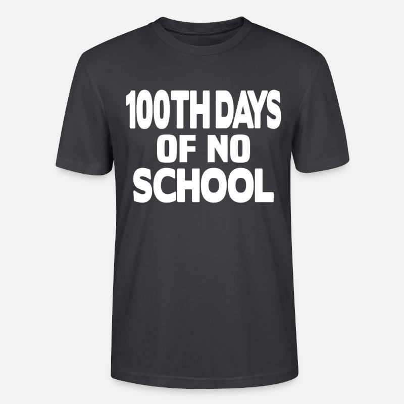 100e jours sans école - T-shirt bio CRAFTER Stanley Stella Unisexe - bleu gris foncé