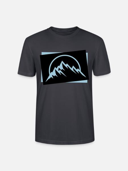 Mountains Symbol Nature Icon - Stanley/Stella CRAFTER Unisex Organic T-Shirt - India Ink Grey