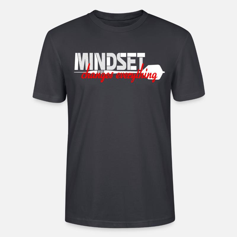 Mindset changes everything - Stanley/Stella Unisex Bio-T-Shirt CRAFTER - Dunkles Graublau