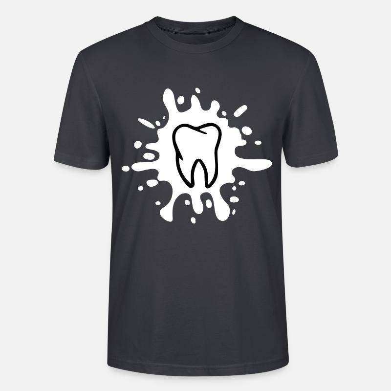 blob d'icône de dent - T-shirt bio CRAFTER Stanley Stella Unisexe - bleu gris foncé