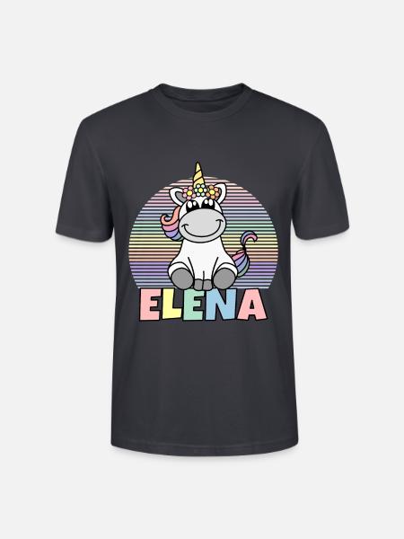 Elena Einhorn Name - Stanley/Stella Unisex Bio-T-Shirt CRAFTER - Dunkles Graublau