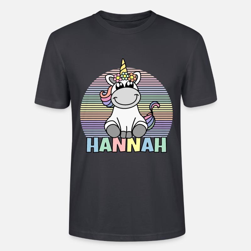 Hannah Einhorn Name - Stanley/Stella Unisex Bio-T-Shirt CRAFTER - Dunkles Graublau