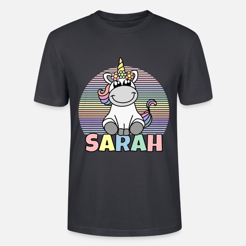 Sarah Einhorn Name - Stanley/Stella Unisex Bio-T-Shirt CRAFTER - Dunkles Graublau
