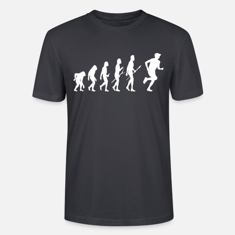 Läufer Evolution - Stanley/Stella Unisex Bio-T-Shirt CRAFTER - Dunkles Graublau
