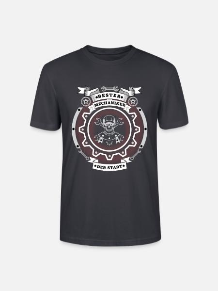 bester Mechaniker der Stadt - Stanley/Stella Unisex Bio-T-Shirt CRAFTER - Dunkles Graublau