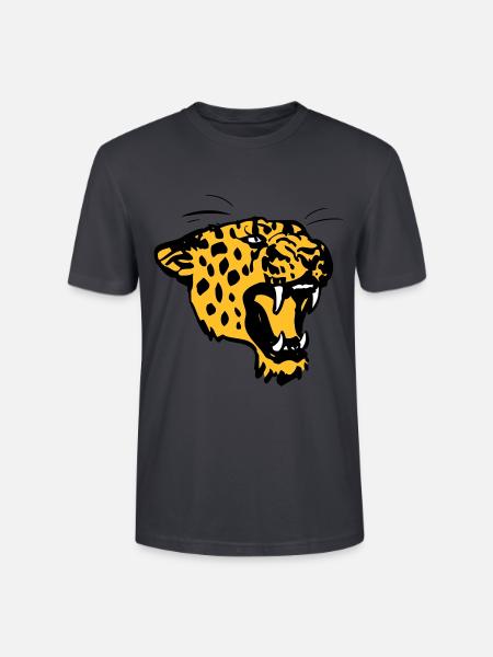 Roaring Leopard by Cheerful Madness!! - Stanley/Stella CRAFTER Unisex Organic T-Shirt - India Ink Grey