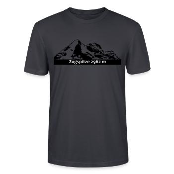 Zugspitze 2962 - Stanley/Stella Unisex Bio-T-Shirt CRAFTER - Dunkles Graublau - Vorne - Alina (178cm) & Michal (187cm)