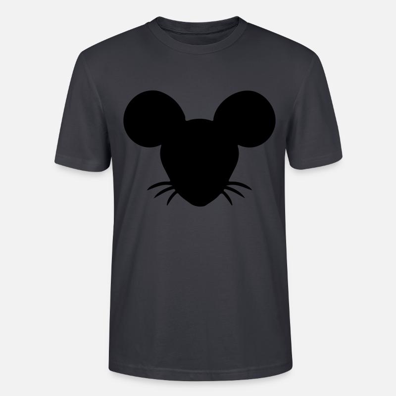 Mäuschen Maus Mäusekopf - Stanley/Stella Unisex Bio-T-Shirt CRAFTER - Dunkles Graublau