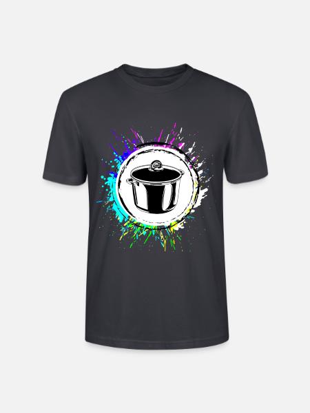 Kochtopf Icon Bunt Kochen - Stanley/Stella Unisex Bio-T-Shirt CRAFTER - Dunkles Graublau