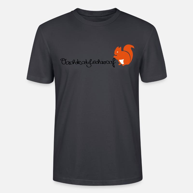Oachkatzlschwoaf - Eichhörnchen - Eichkätzchen - Stanley/Stella Unisex Bio-T-Shirt CRAFTER - Dunkles Graublau