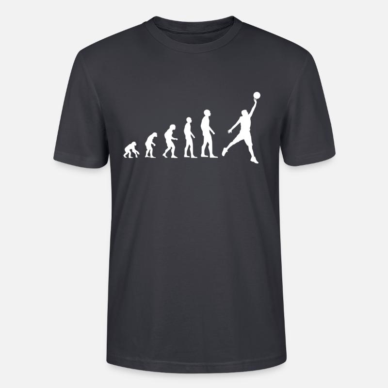 Evolution Basketball Sport hell - Stanley/Stella Unisex Bio-T-Shirt CRAFTER - Dunkles Graublau