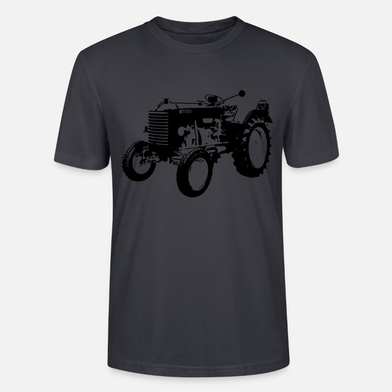 Diesel Traktor Oldtimer - Steyr - Stanley/Stella Unisex Bio-T-Shirt CRAFTER - Dunkles Graublau