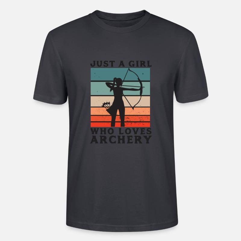 Bogenschießen - Pfeil und Bogen - Archery - Stanley/Stella Unisex Bio-T-Shirt CRAFTER - Dunkles Graublau