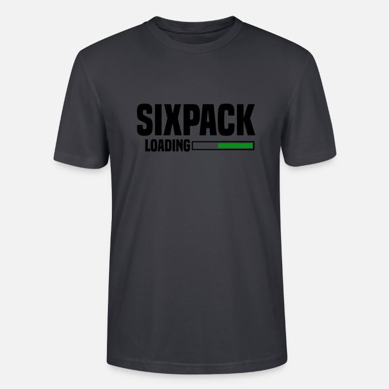 sixpack loading - Stanley/Stella Unisex Bio-T-Shirt CRAFTER - Dunkles Graublau