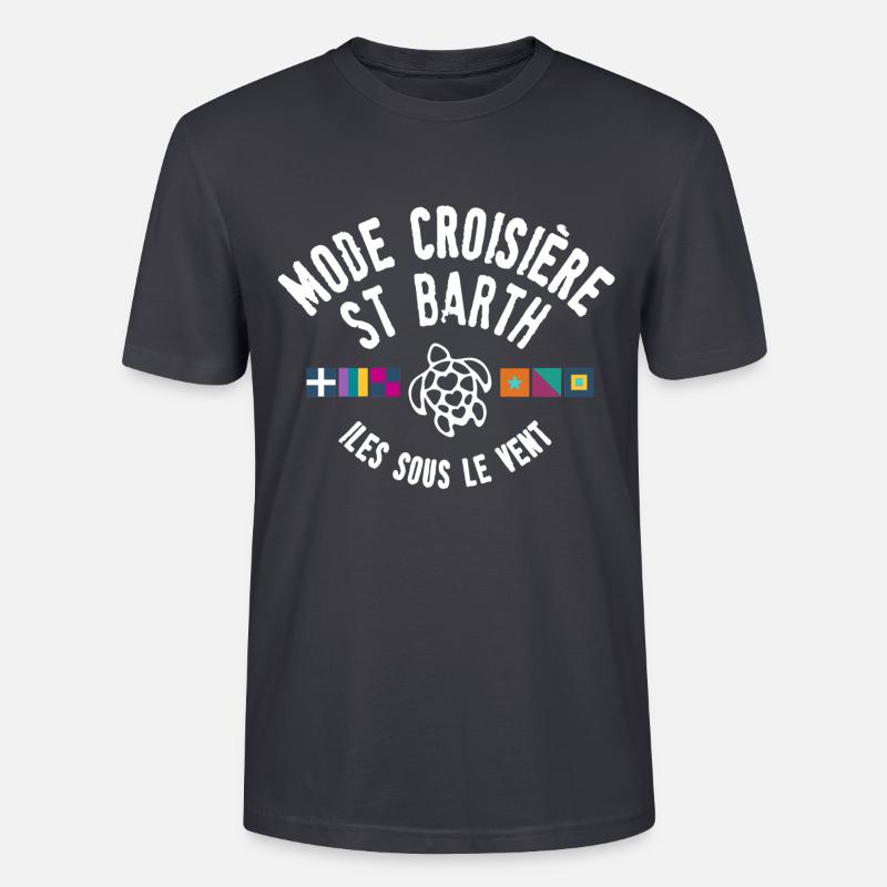 Mode Croisière St Barth - T-shirt bio CRAFTER Stanley Stella Unisexe - bleu gris foncé