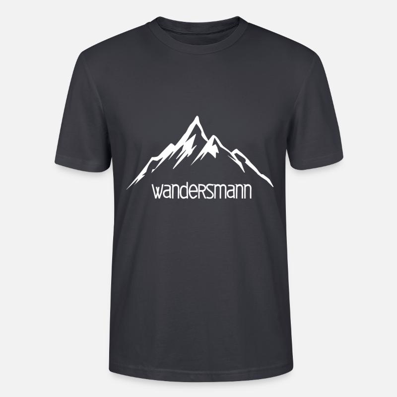 Wandersmann Berge - Stanley/Stella Unisex Bio-T-Shirt CRAFTER - Dunkles Graublau