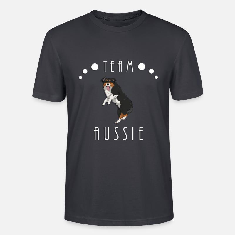 Team Aussie - Black Tri (Bobtail) - Stanley/Stella Unisex Bio-T-Shirt CRAFTER - Dunkles Graublau