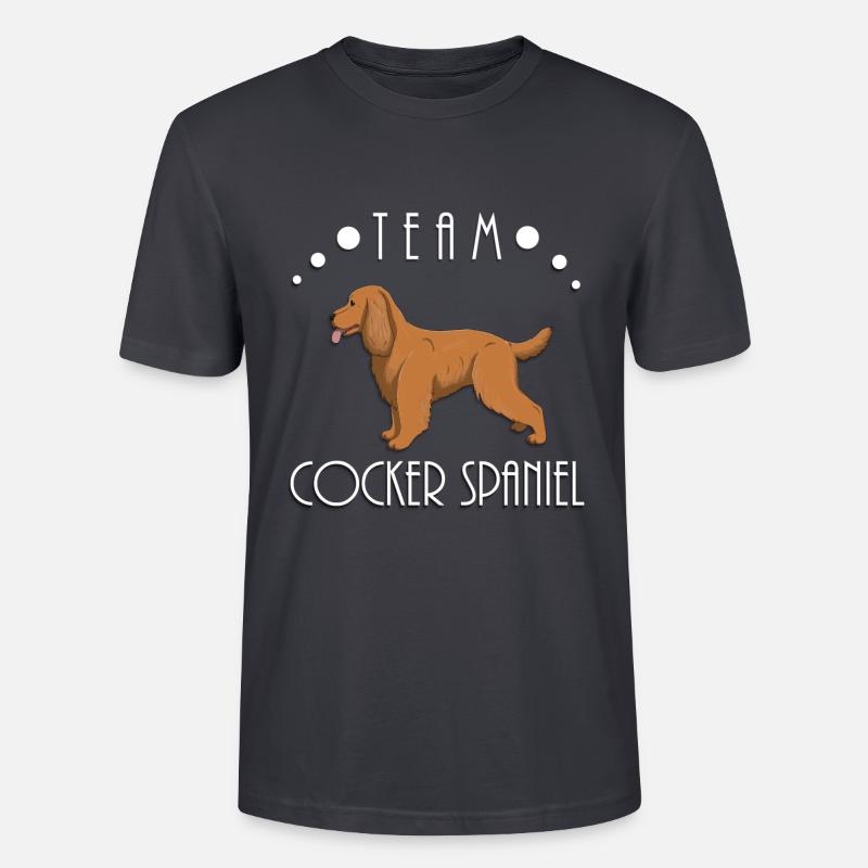 Team Cocker Spaniel - Rot - Stanley/Stella Unisex Bio-T-Shirt CRAFTER - Dunkles Graublau