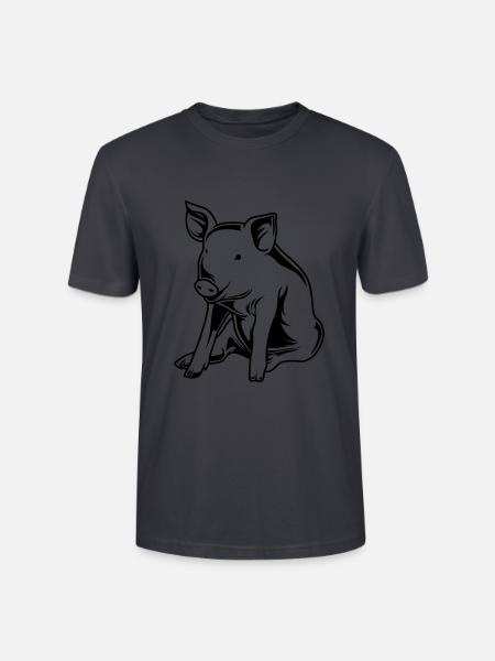 Sagoma di cinghiale scrofa di maiale - Maglietta unisex ecologica CRAFTER di Stanley/Stella - azzurrognolo scuro