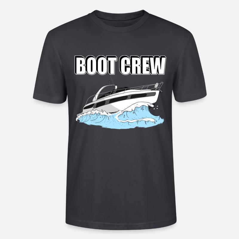 Boot Crew Motorboot - Stanley/Stella Unisex Bio-T-Shirt CRAFTER - Dunkles Graublau