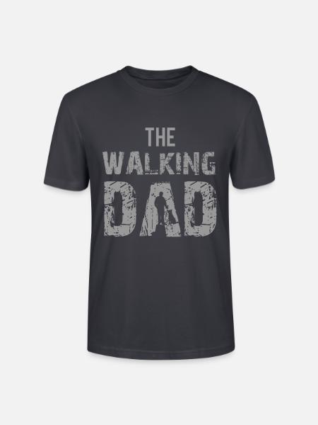 The Walking Dad Hund Hundeliebhaber - Stanley/Stella Unisex Bio-T-Shirt CRAFTER - Dunkles Graublau