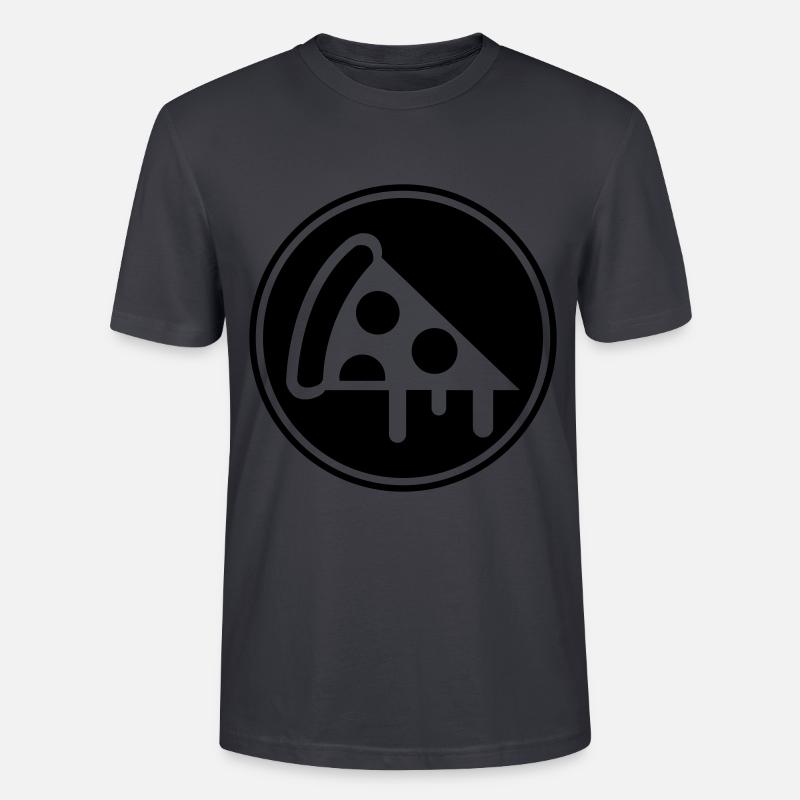 Pizza Icon Silhouette - Stanley/Stella Unisex Bio-T-Shirt CRAFTER - Dunkles Graublau