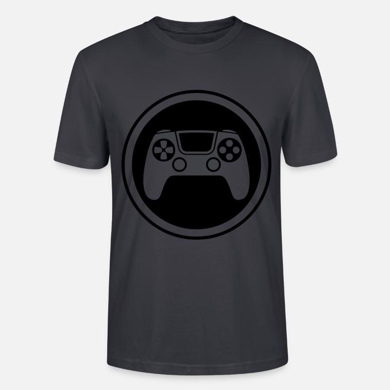 Gamepad Symbol Controller - Stanley/Stella Unisex Bio-T-Shirt CRAFTER - Dunkles Graublau