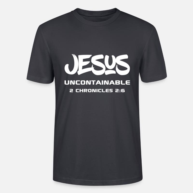 Conception chrétienne Jésus, incontrôlable 2 - T-shirt bio CRAFTER Stanley Stella Unisexe - bleu gris foncé