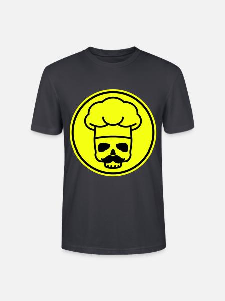 Cook skull icon - Stanley/Stella CRAFTER Unisex Organic T-Shirt - India Ink Grey