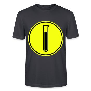 Symbole du tube à essai - T-shirt bio CRAFTER Stanley Stella Unisexe - bleu gris foncé - Devant - Alina (178cm) & Michal (187cm)