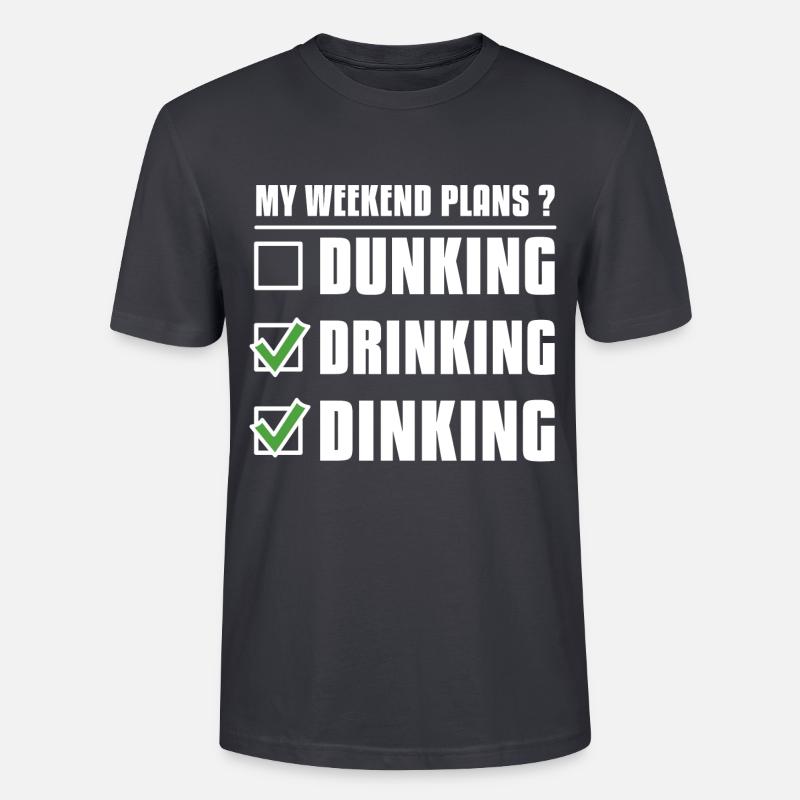 Pickleball Dinking Drinking - Stanley/Stella Unisex Bio-T-Shirt CRAFTER - Dunkles Graublau
