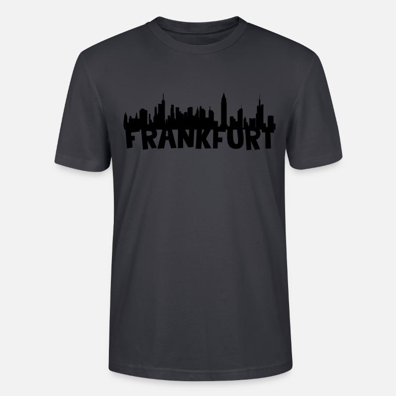 Frankfurt Skyline - Stanley/Stella Unisex Bio-T-Shirt CRAFTER - Dunkles Graublau