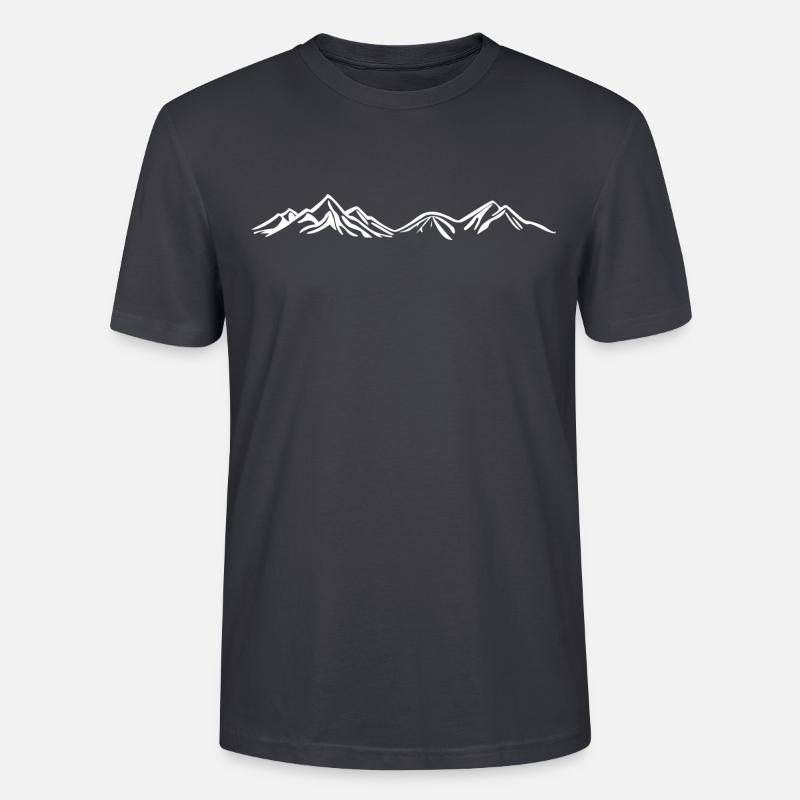 Berge mit Schnee - Stanley/Stella Unisex Bio-T-Shirt CRAFTER - Dunkles Graublau