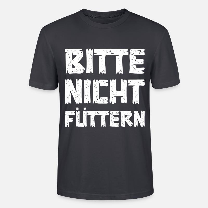 Bitte nicht füttern - Stanley/Stella Unisex Bio-T-Shirt CRAFTER - Dunkles Graublau