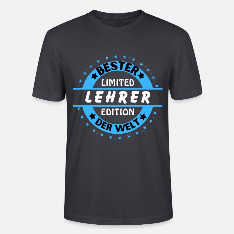 Bester Lehrer der Welt - Stanley/Stella Unisex Bio-T-Shirt CRAFTER - Dunkles Graublau