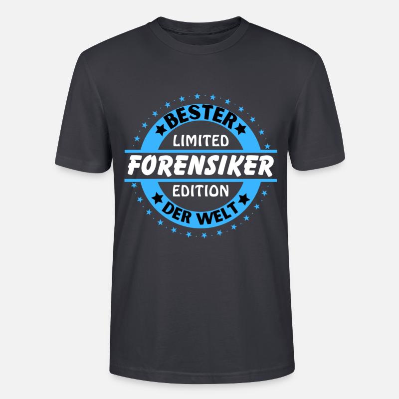 Bester Forensiker der Welt - Stanley/Stella Unisex Bio-T-Shirt CRAFTER - Dunkles Graublau